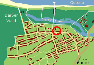 Lage Fewo Grimm in Prerow