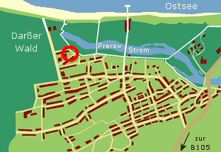 Lage Hagens Düne in Prerow