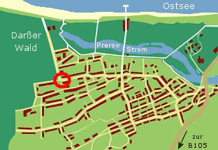 Lage Min Hüsing in Prerow