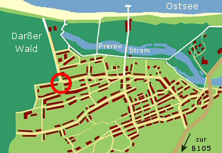 Lage Romantischer Winkel in Prerow