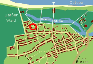 Lages des Sonnenhof im Ostseebad Prerow