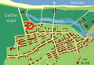 Lage Waldsiedlung in Prerow